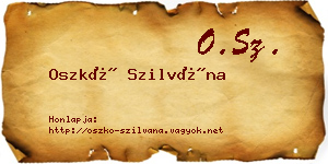 Oszkó Szilvána névjegykártya